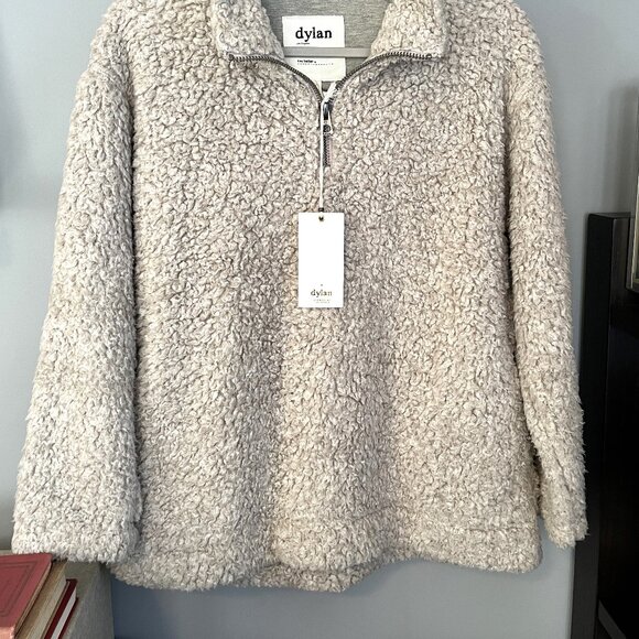 NWT Dylan Teddy Sherpa Pullover (Beige) XS - Picture 8 of 9